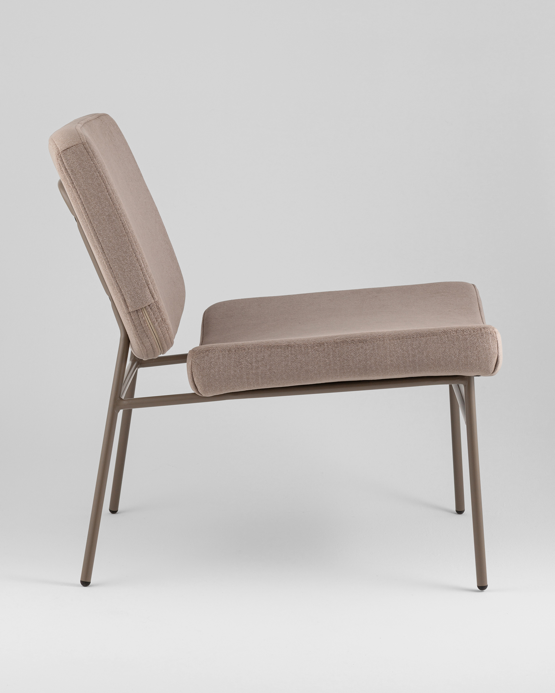 Кресло Эбигейл велюр бежевый, каркас бежево-серый — изображение 4