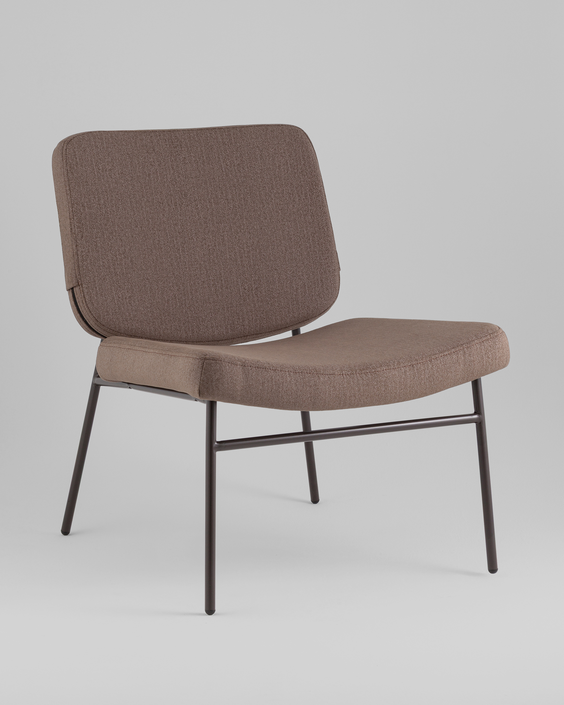 Кресло Эбигейл велюр коричневый, каркас серо-коричневый — изображение 2