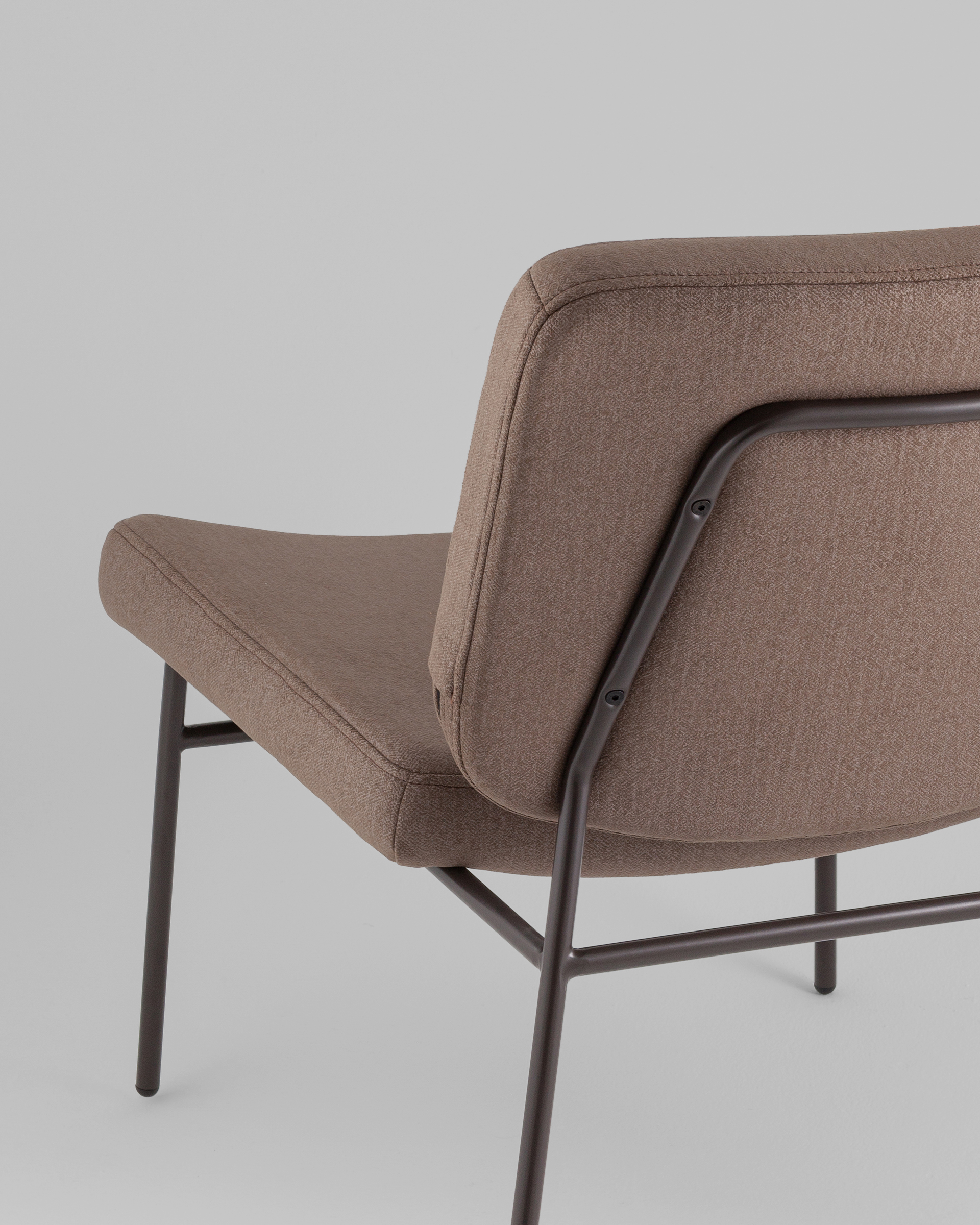 Кресло Эбигейл велюр коричневый, каркас серо-коричневый — изображение 7