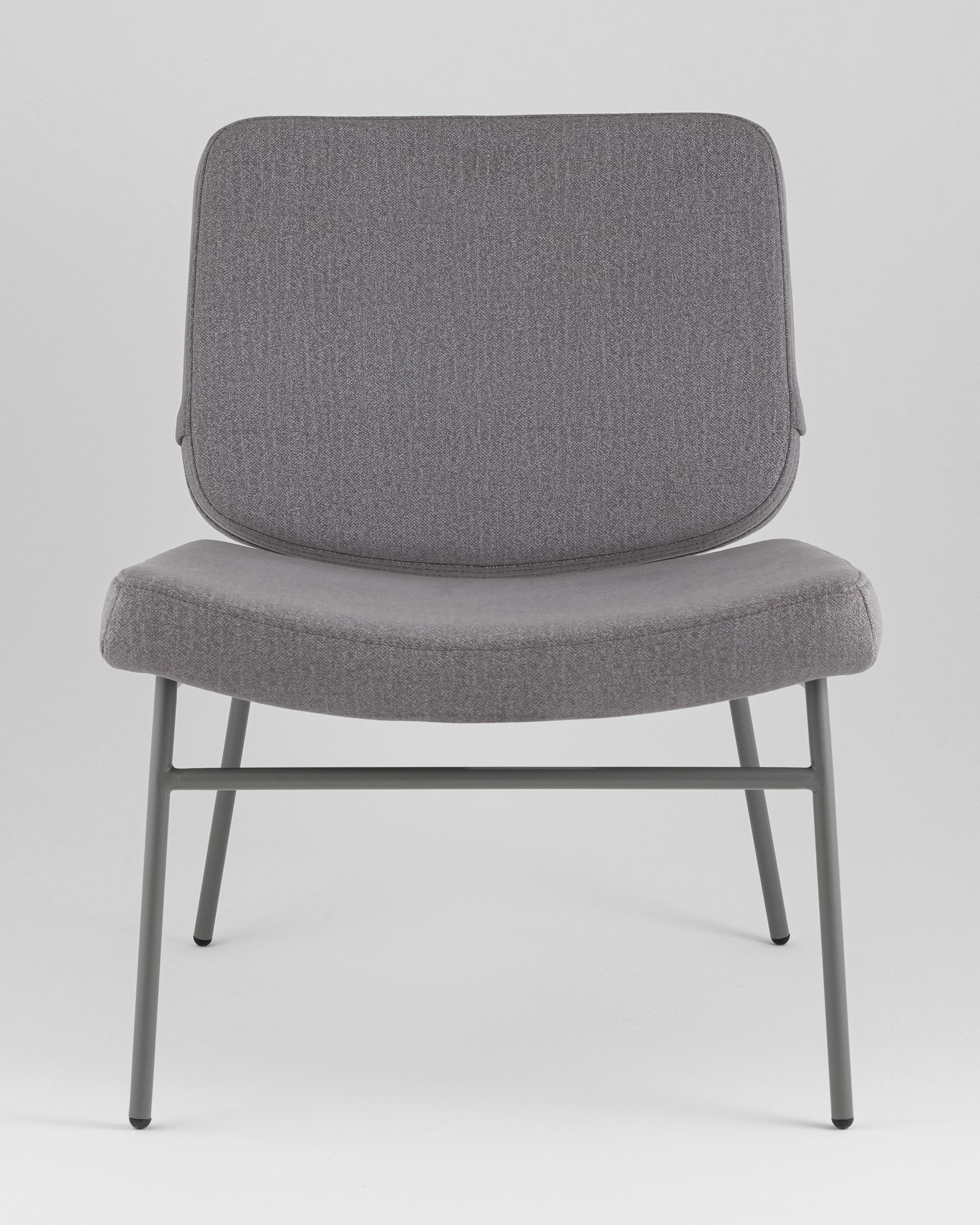 Кресло Эбигейл велюр серый, каркас серый — изображение 5