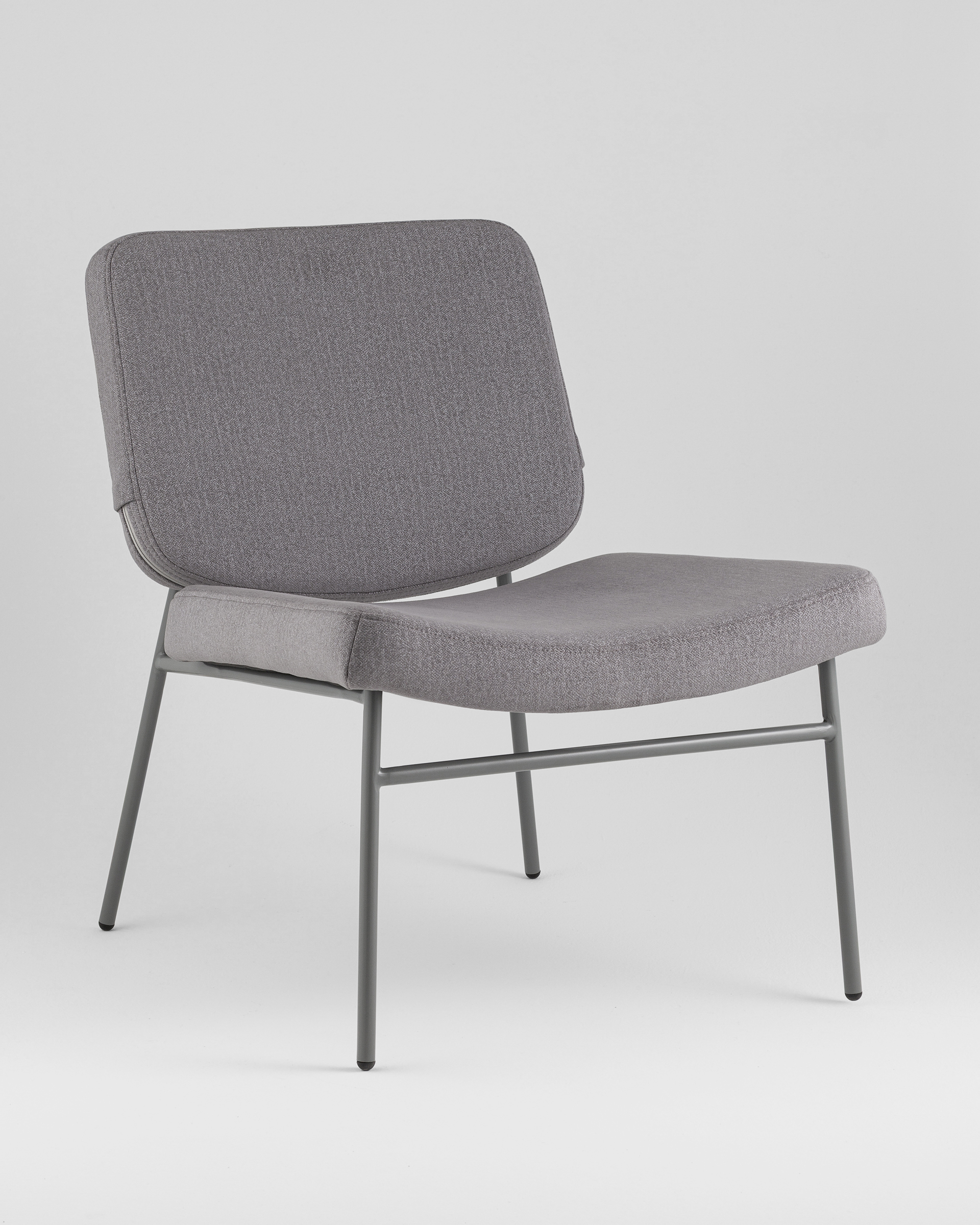 Кресло Эбигейл велюр серый, каркас серый — изображение 3