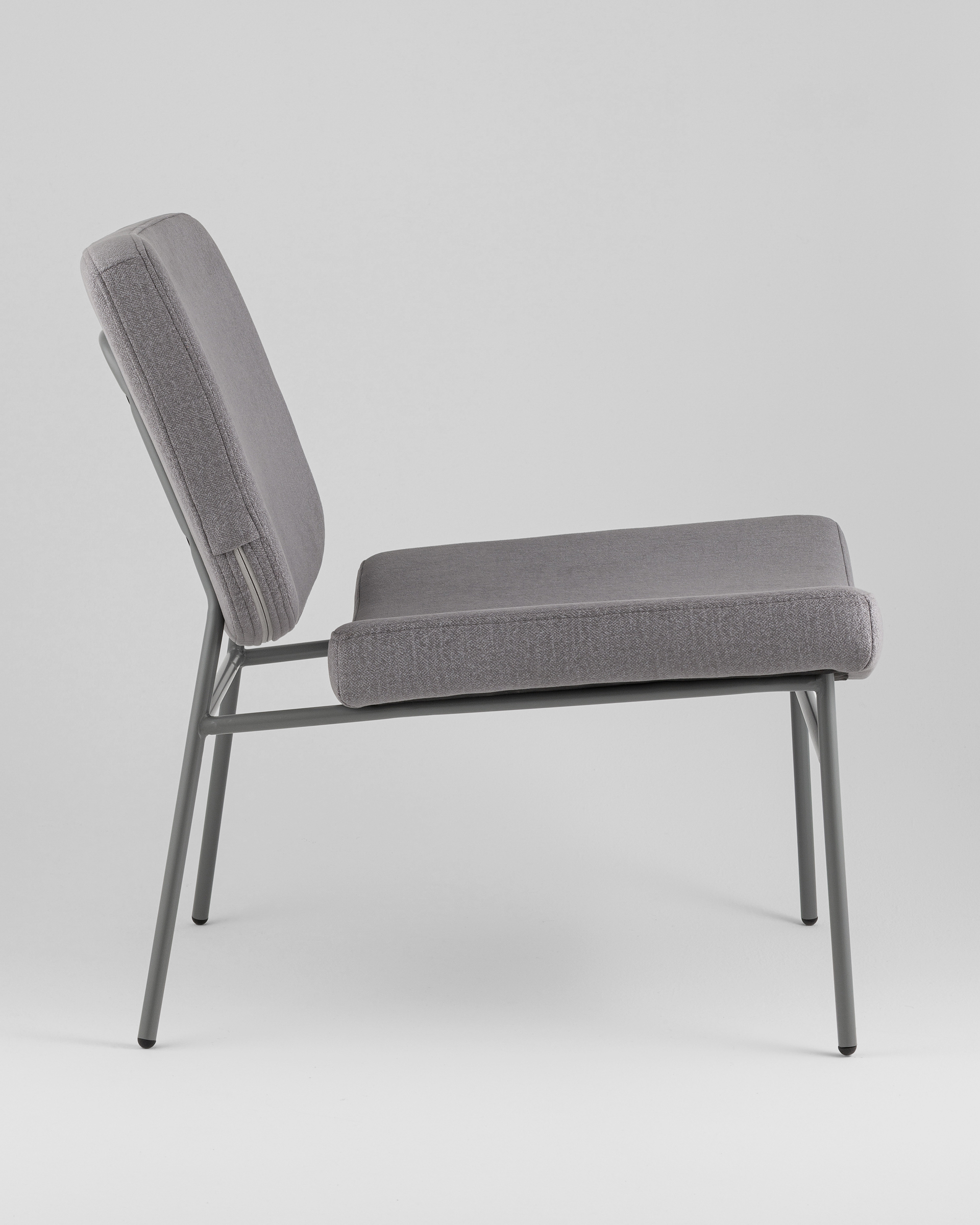 Кресло Эбигейл велюр серый, каркас серый — изображение 8