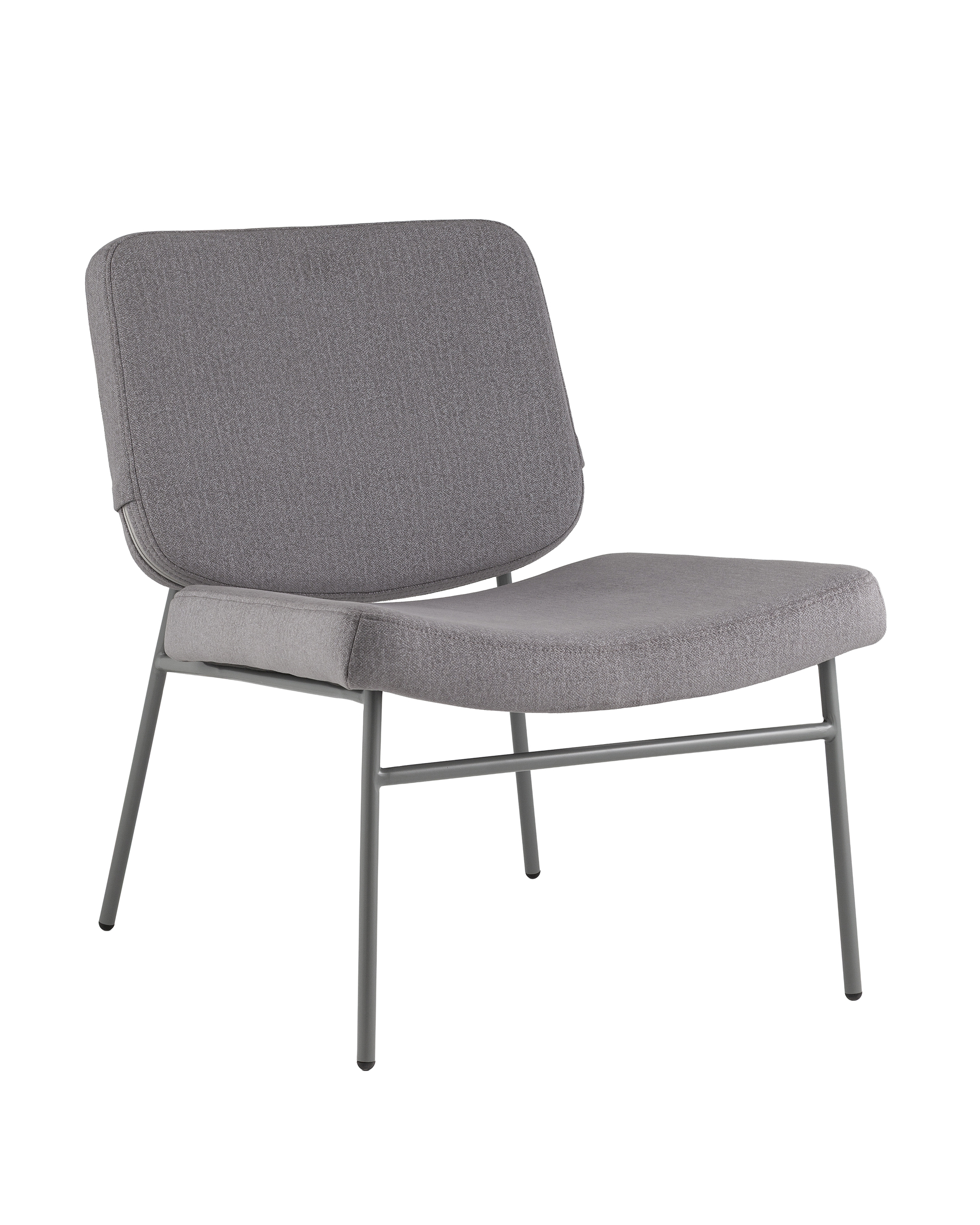 Кресло Эбигейл велюр серый, каркас серый — изображение 2