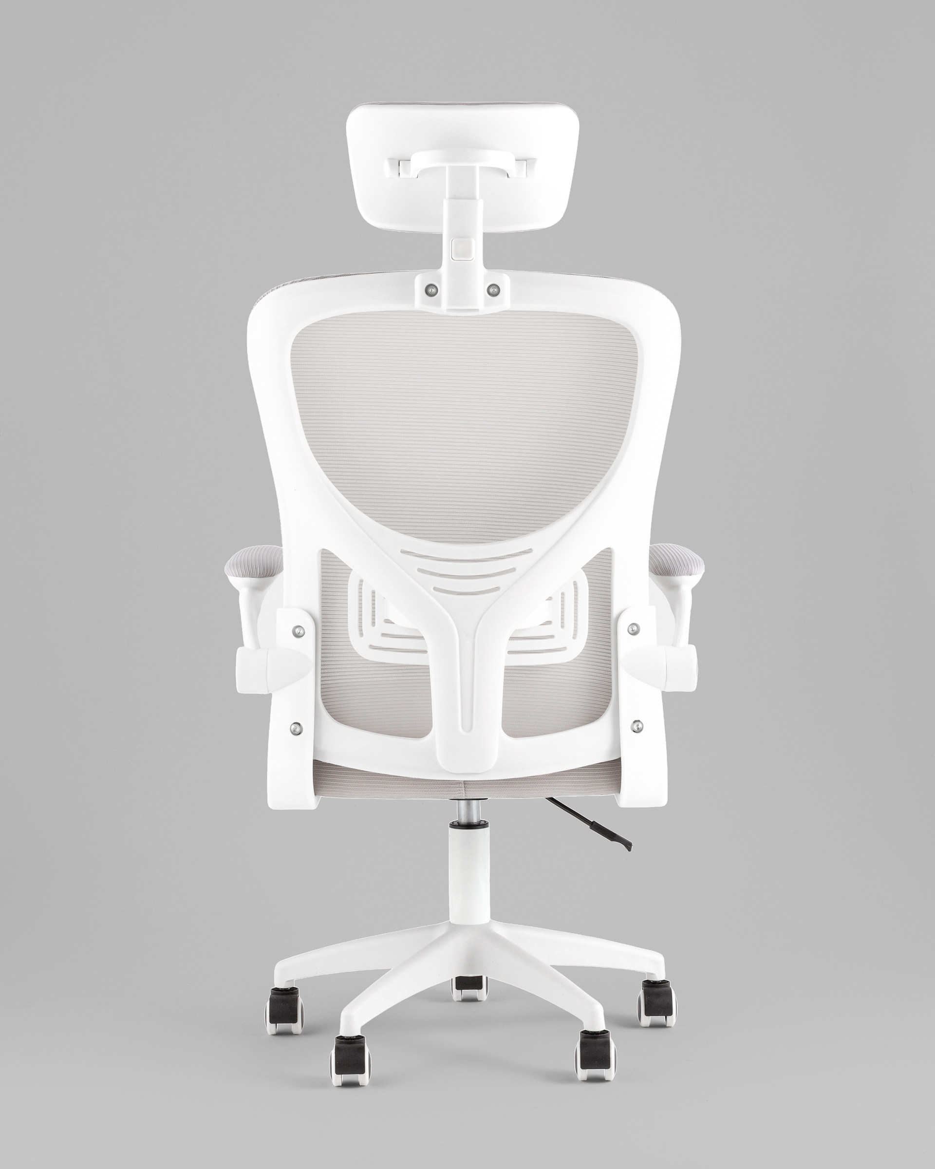 Кресло офисное TopChairs Core серый с подголовником пластик белый — изображение 5