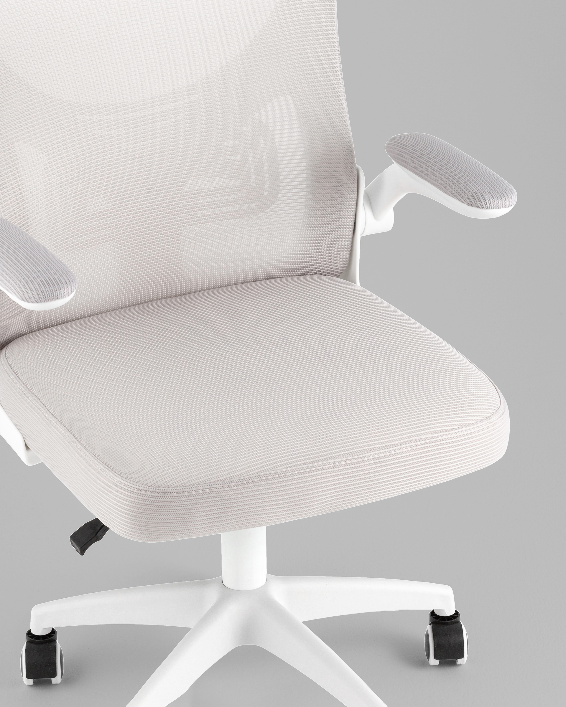 Кресло офисное TopChairs Core серый с подголовником пластик белый — изображение 9