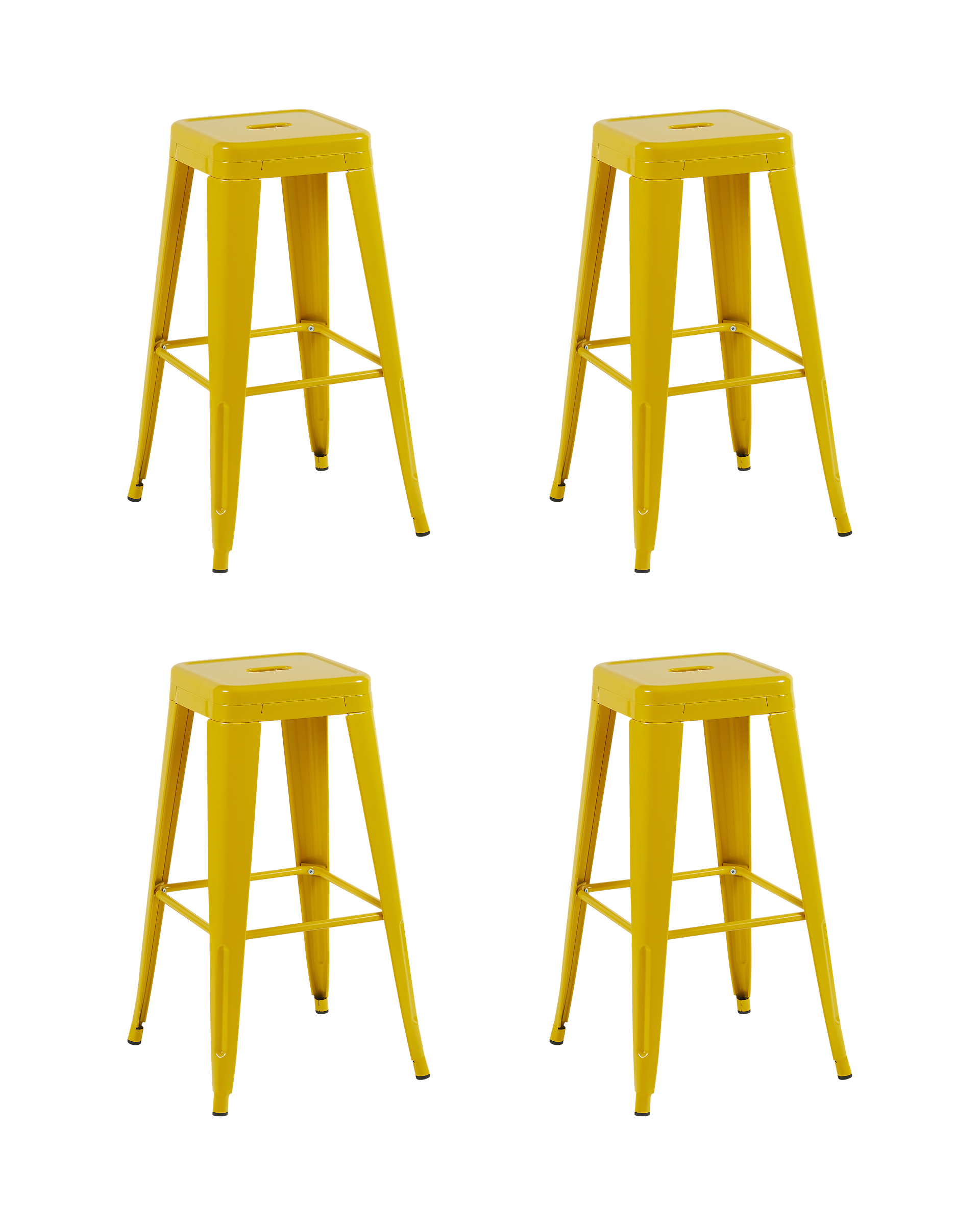 Стул барный TOLIX желтый глянцевый KD 4 шт.
