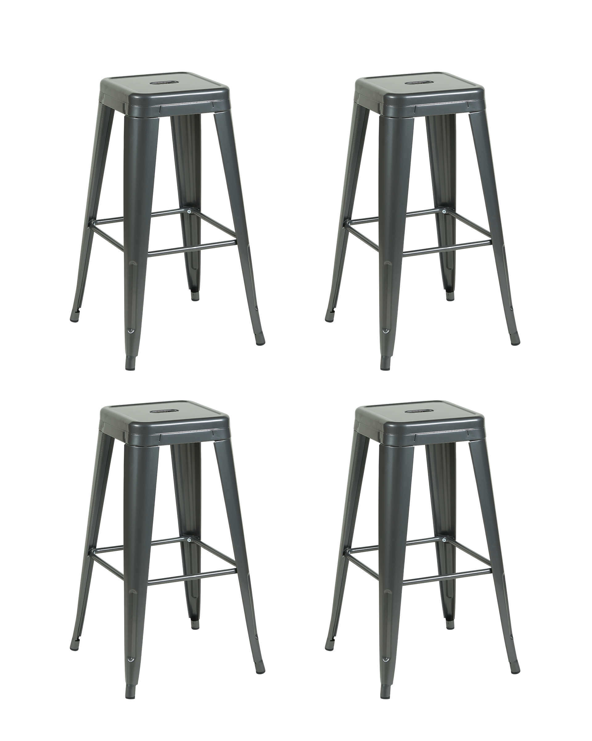 Стул барный TOLIX серебристый матовый KD 4 шт.