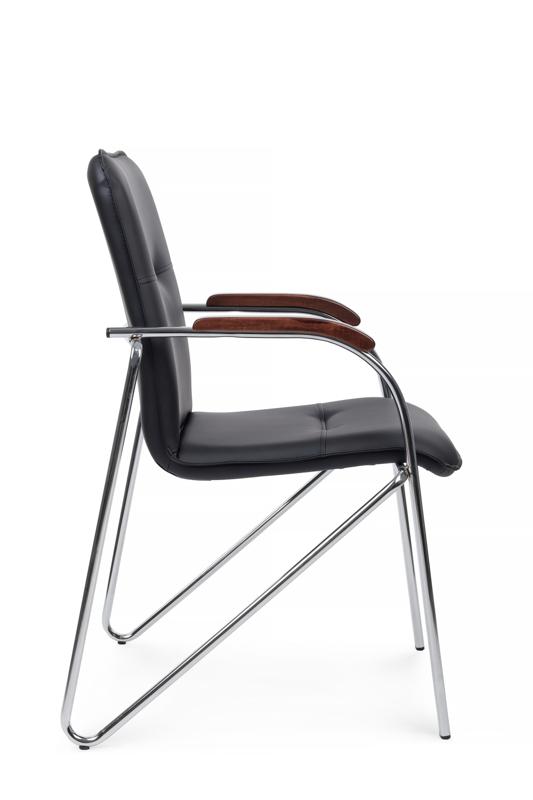 Стул самба с деревянными подлокотниками SMB-02H Хром гальв. Черный — изображение 2