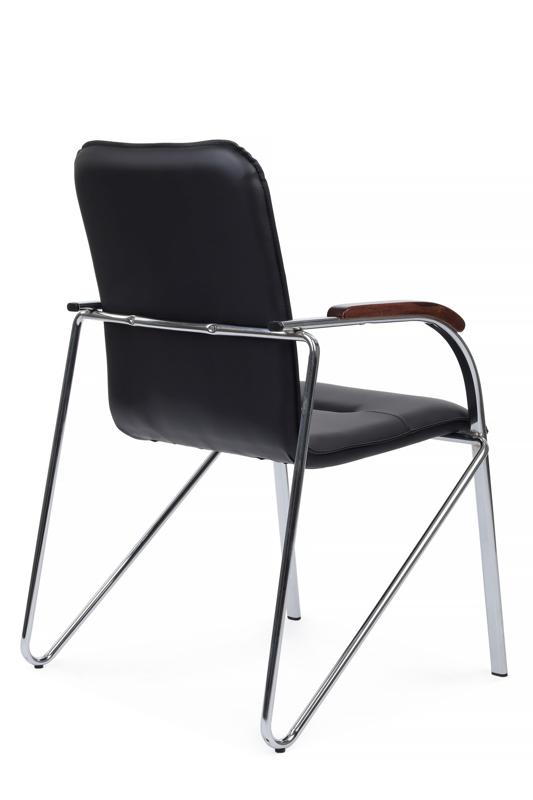 Стул самба с деревянными подлокотниками SMB-02H Хром гальв. Черный — изображение 3