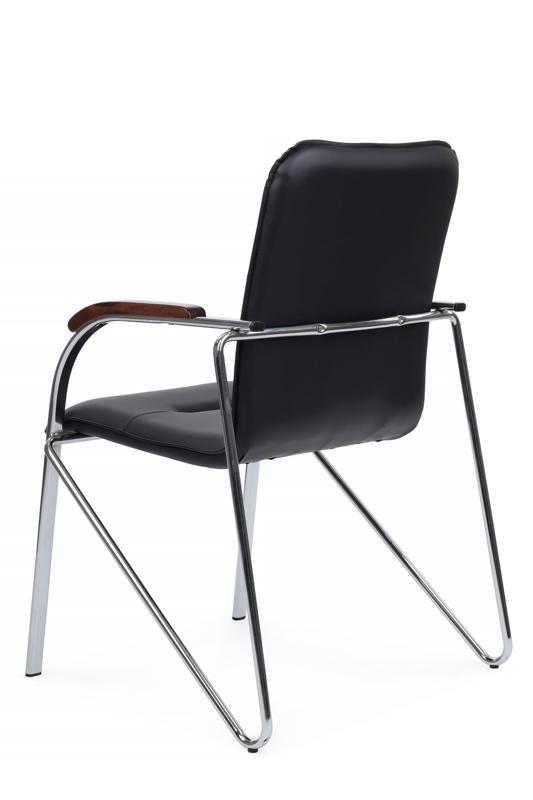 Стул самба с деревянными подлокотниками SMB-02H Хром гальв. Черный — изображение 5