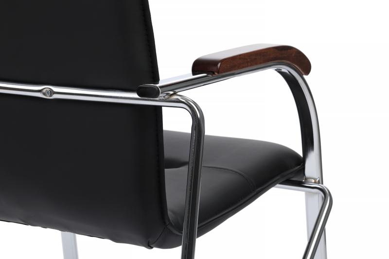 Стул самба с деревянными подлокотниками SMB-02H Хром гальв. Черный — изображение 10