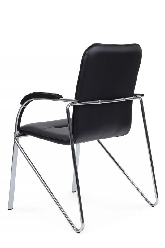 Стул самба с пластиковыми подлокотниками SMB-03H Хром гальв. Черный — изображение 5