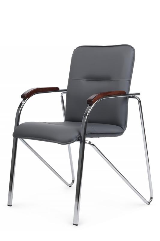 Стул самба с деревянными подлокотниками SMB-02H Хром гальв. Серый — изображение 7