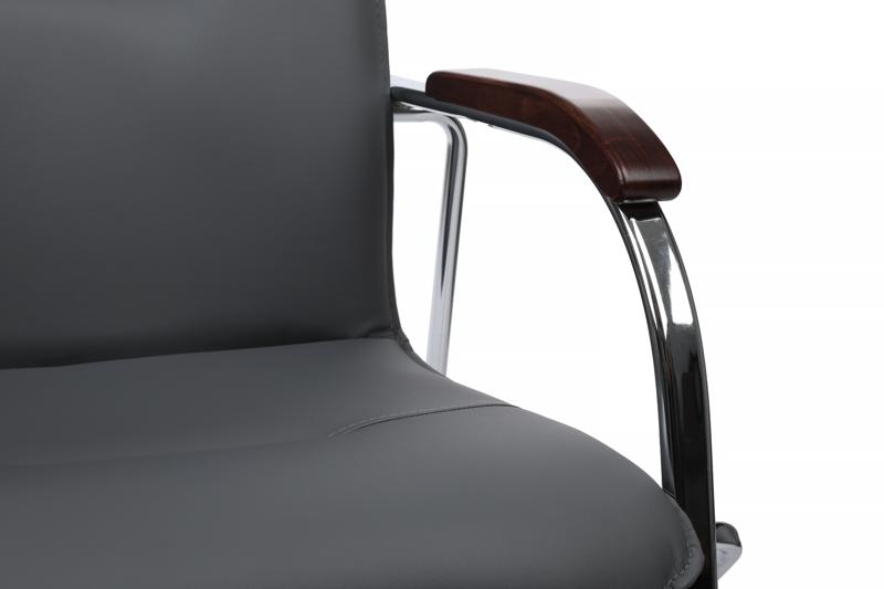 Стул самба с деревянными подлокотниками SMB-02H Хром гальв. Серый — изображение 9