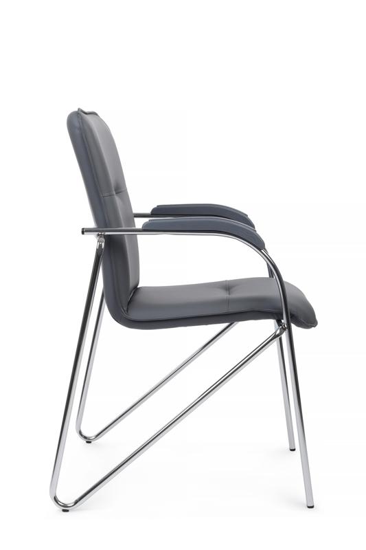 Стул самба с пластиковыми подлокотниками SMB-03H Хром гальв. Серый — изображение 2