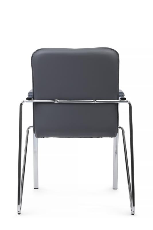 Стул самба с пластиковыми подлокотниками SMB-03H Хром гальв. Серый — изображение 4