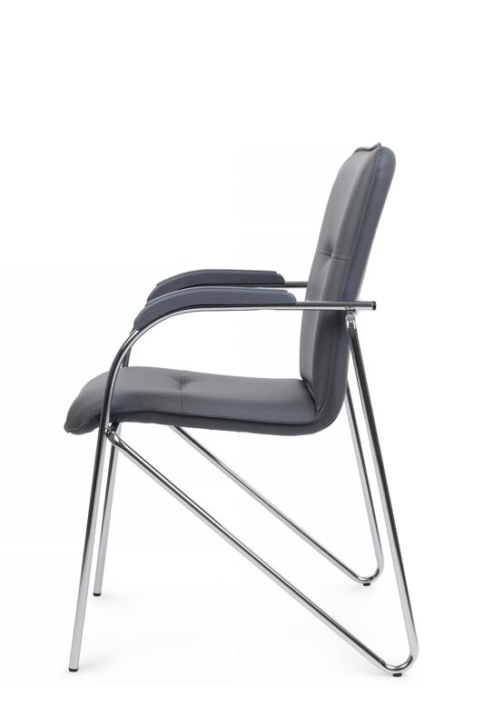 Стул самба с пластиковыми подлокотниками SMB-03H Хром гальв. Серый — изображение 6