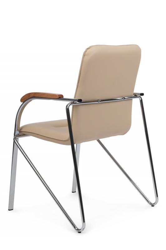 Стул самба с деревянными подлокотниками SMB-02H Хром гальв. Бежевый — изображение 5