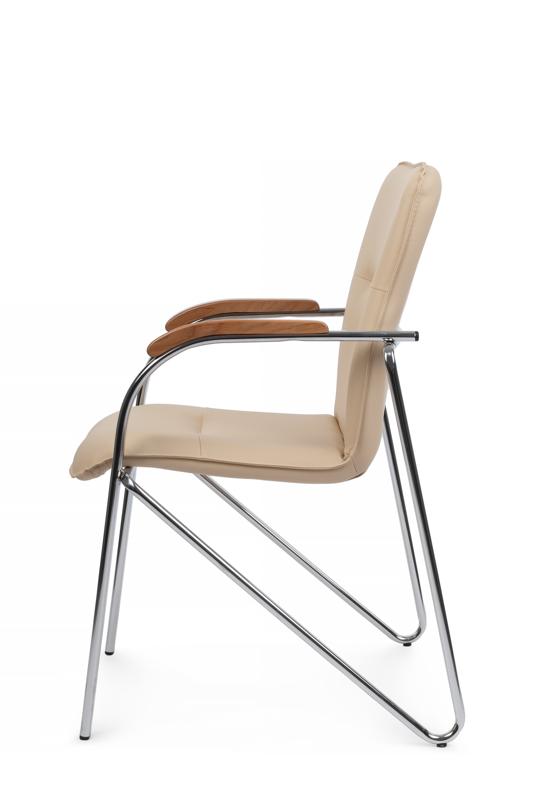 Стул самба с деревянными подлокотниками SMB-02H Хром гальв. Бежевый — изображение 6