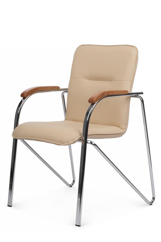 Стул самба с деревянными подлокотниками SMB-02H Хром гальв. Бежевый — изображение 7