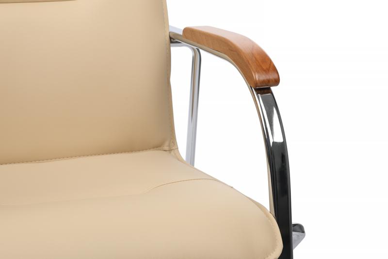 Стул самба с деревянными подлокотниками SMB-02H Хром гальв. Бежевый — изображение 9