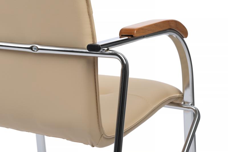 Стул самба с деревянными подлокотниками SMB-02H Хром гальв. Бежевый — изображение 10