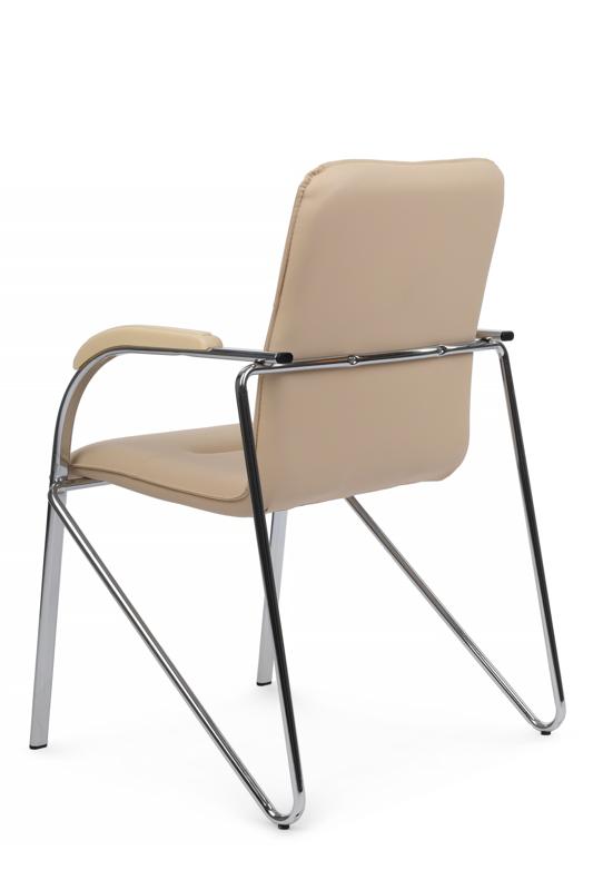 Стул самба с пластиковыми подлокотниками SMB-03H Хром гальв. Бежевый — изображение 5